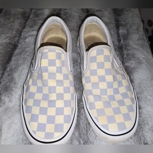Womens Vans lavender and white checkered. Size 8 barely worn